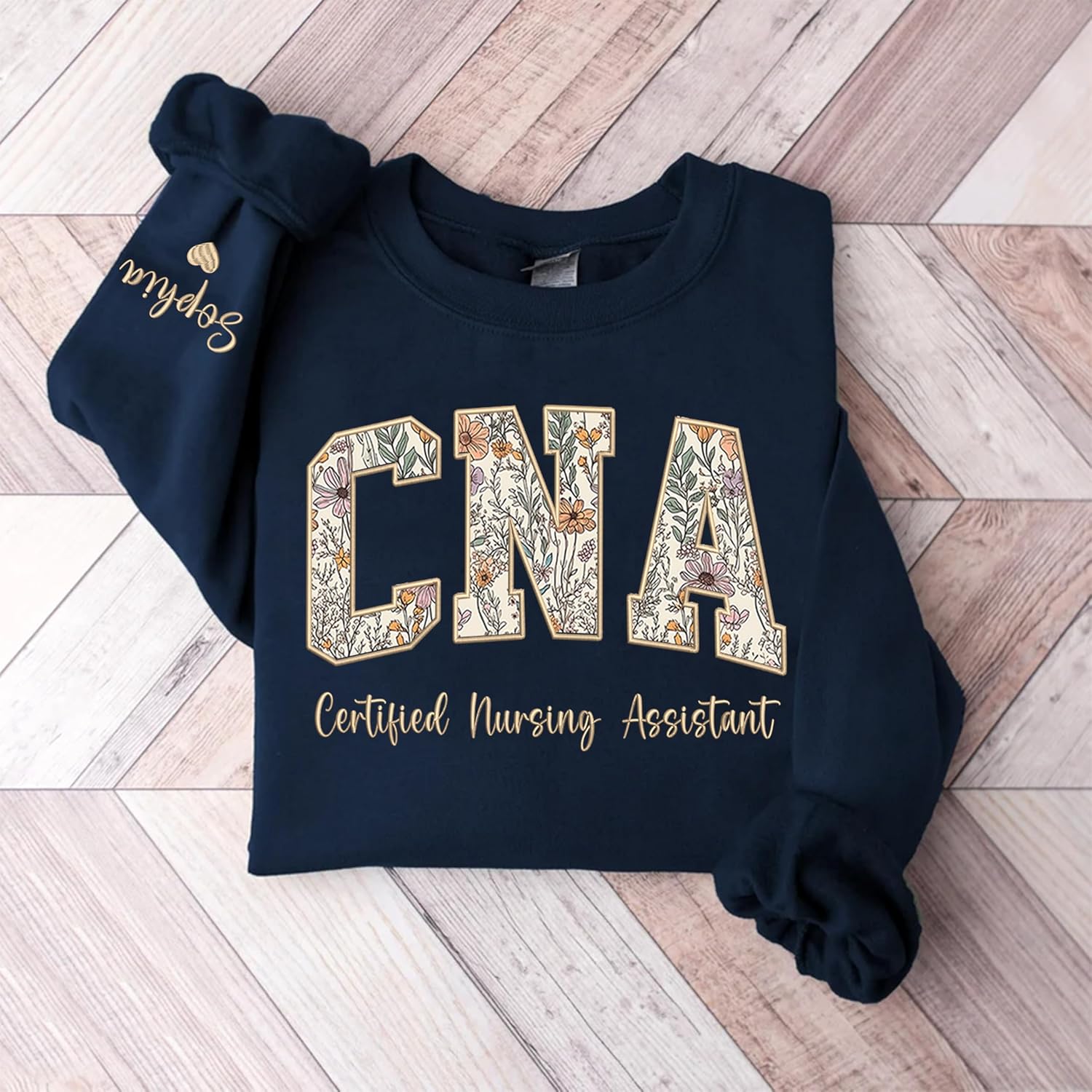 UrbanNEST Personalized Embroidery Applique Nurse Sweatshirt for Women, Registered Nurse Sweater, Nurses Gifts, Christmas 2025 - Image 3