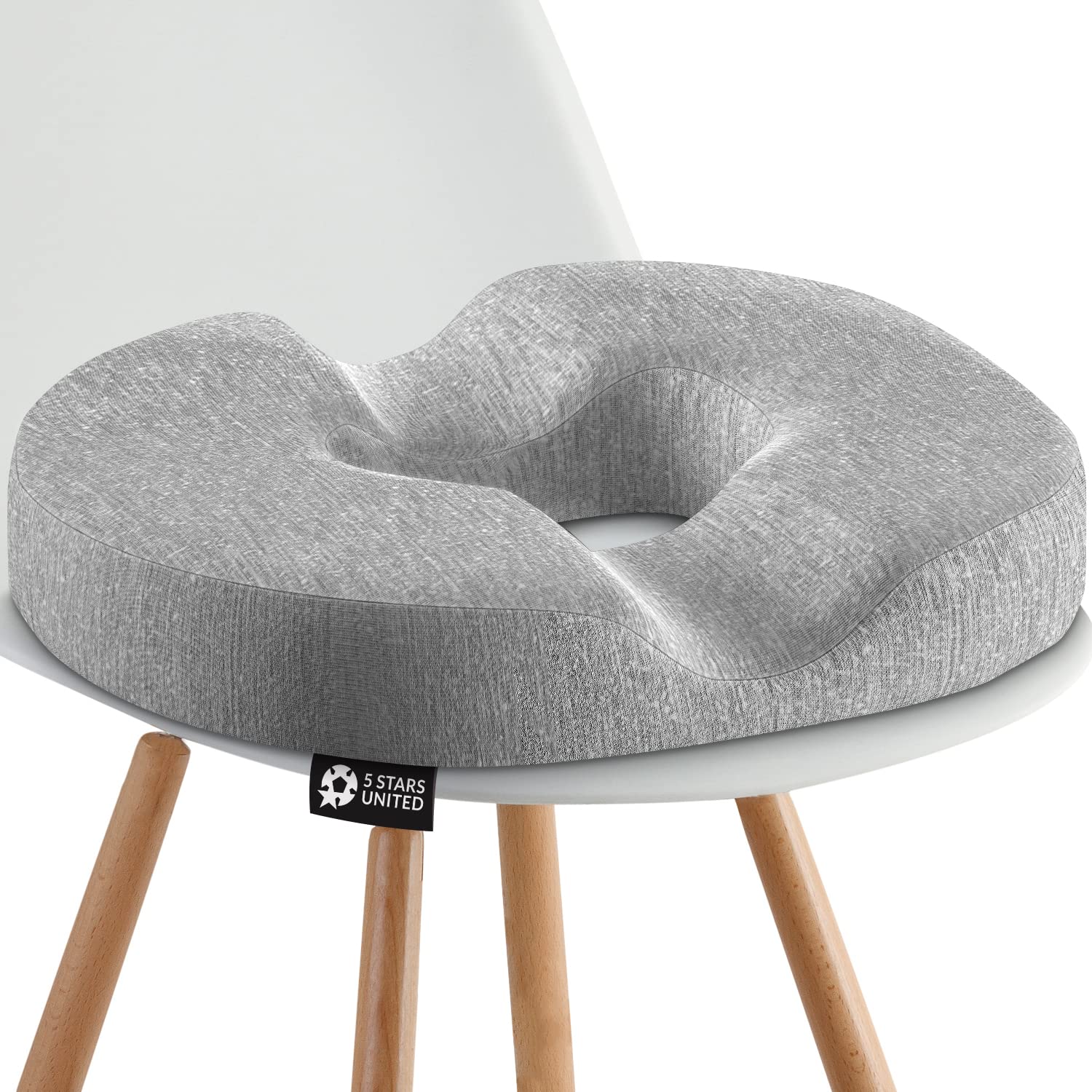 Donut Pillow Hemorrhoid Tailbone Cushion Large Gray Seat Cushion Pain