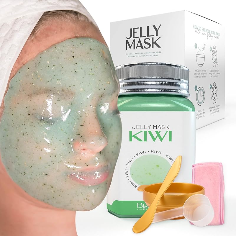 BRÜUN Máscara facial peel-off de kiwi em pó para preparo em gel, pote com aproximadamente 23 fl oz