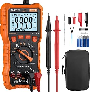 Proster 6000 Counts TRMS Digital Multimeter Auto-Ranging Tester NCV Detector AC/DC Voltage Current Resistance Capacitance Frequency