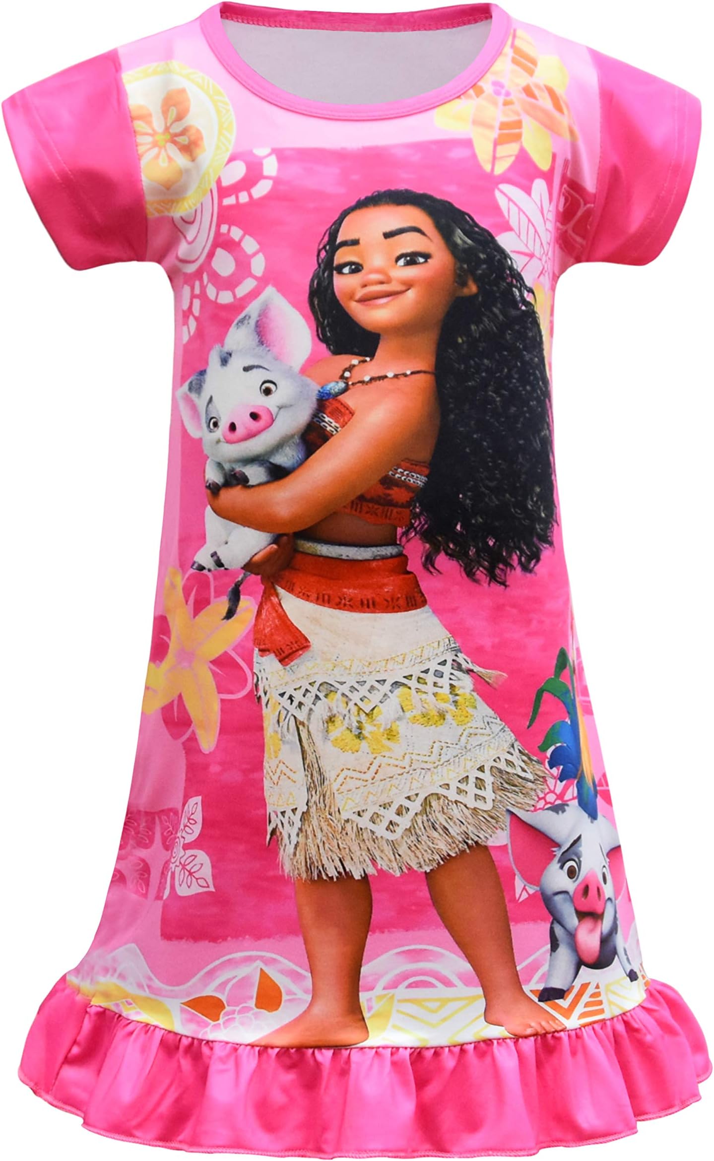 KIDHFLittle Girls Comfy Loose Fit Printed Princess Dress