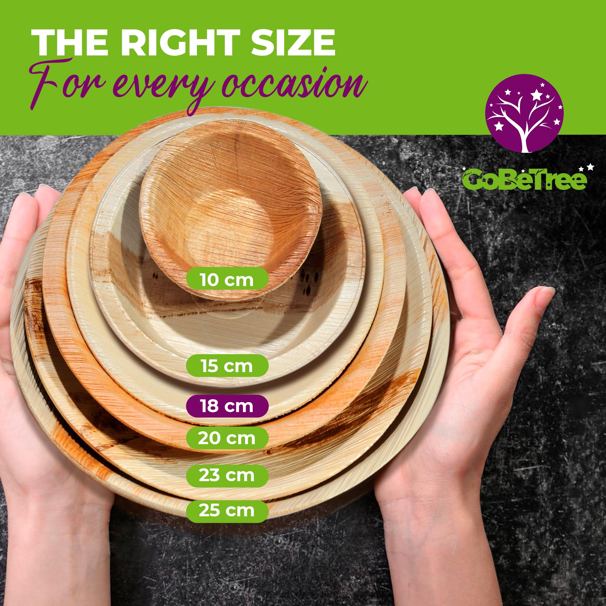 Celebrate Lot De 50 Assiettes Jetables Rustiques Et Compostables