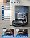 ECOVACS DEEBOT T80 Omni Robot Aspirateur Laveur, 18 000 Pa, Nettoyage Automatique instantané OZMO Roller, ZeroTangle 3.0, Lavage à l'eau Chaude 40-75 ℃, Séchage à air Chaud, Noir - 6
