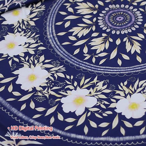 Vista 5 de Lifeel - Tapiz bohemio para colgar en la pared, tapiz hippie de mandala, medallón floral con diseño de corona estético, manta decorativa de pared