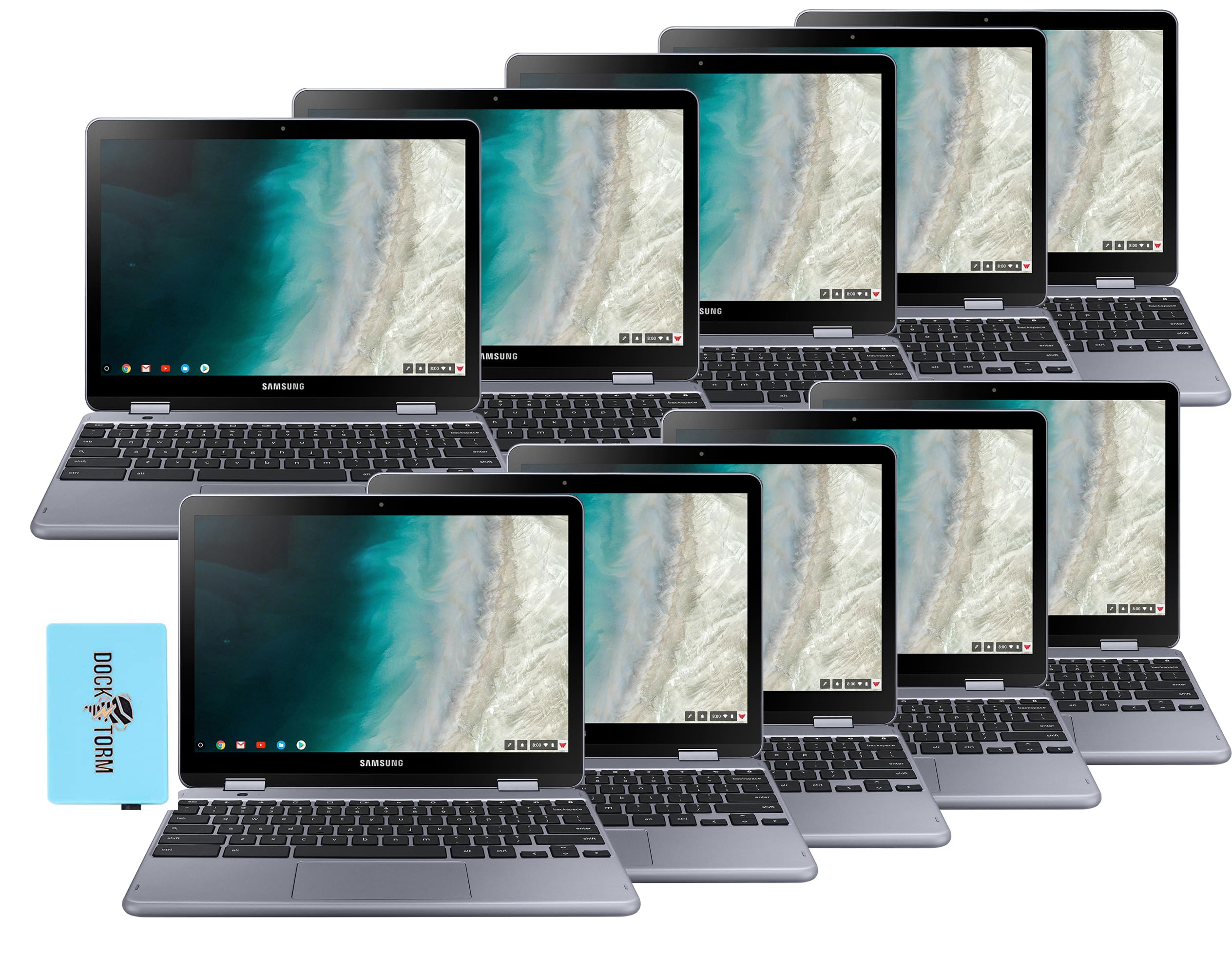 Samsung 12.2" FHD 2-in-1 Touchscreen Chromebook Plus Laptop (Intel Celeron 3965Y 2-Core, 4GB RAM, 64GB eMMC SSD, Stylus Pen, Wireless Mouse, WiFi,