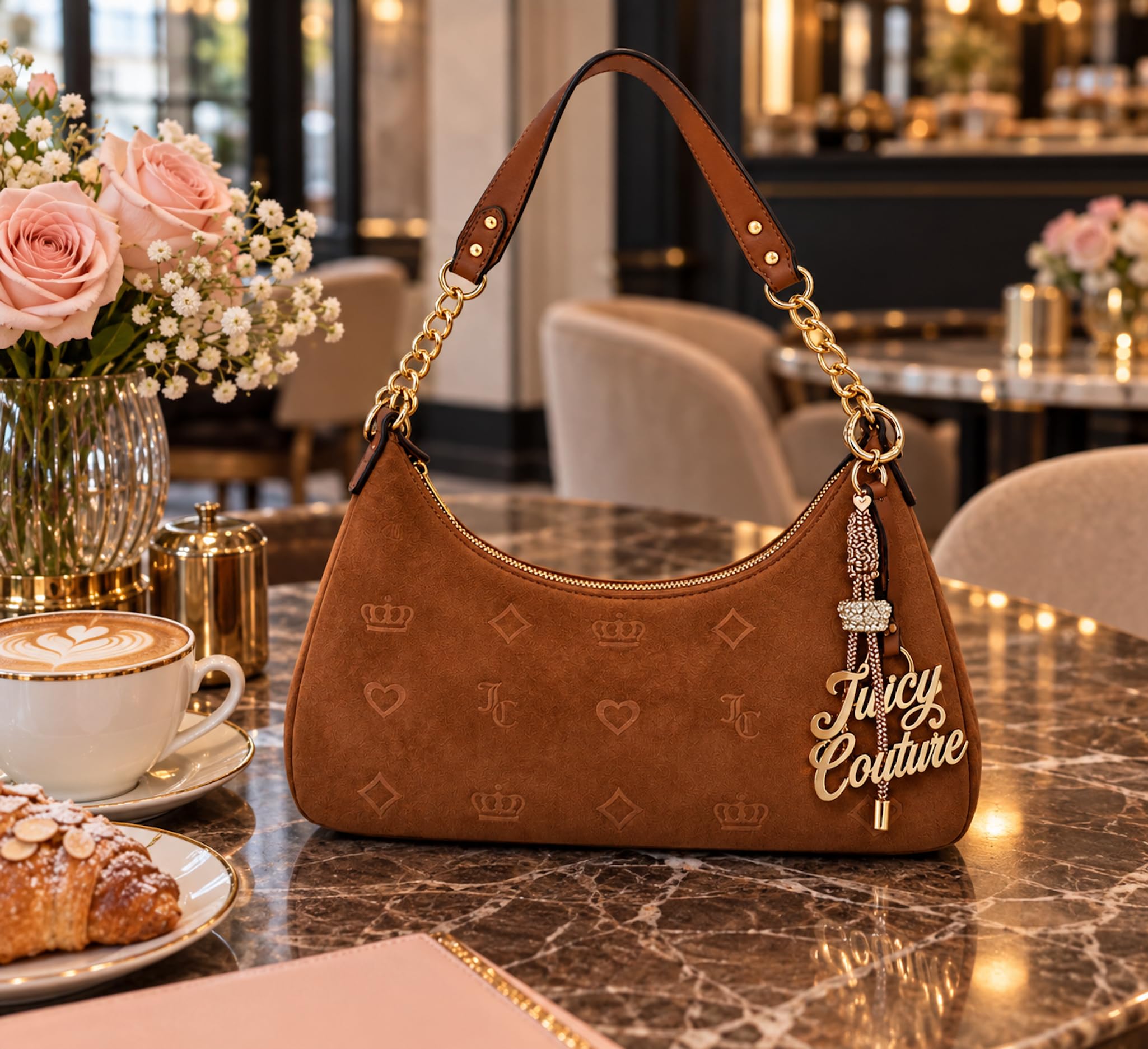 Juicy Couture Top Players Borsa a tracolla Cannella