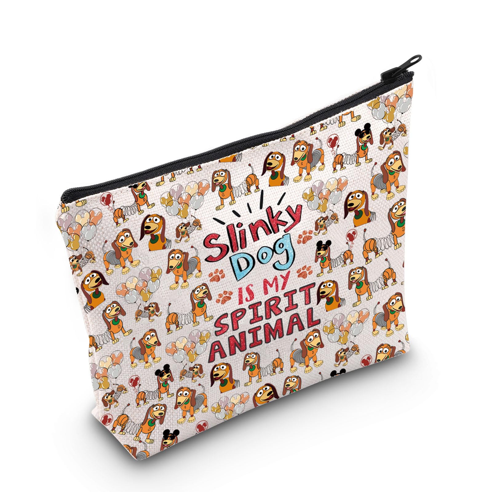 WZMPA Slinky Dog Cosmetic Bag Slinky Dog Fans Gift Slinky Dog Is My Spirit Animal Makeup Travel Pouch Bag Slinky Dog Merch