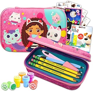 Gabby's Dollhouse Pencil Box Set - Bundle with Gabby's Dollhouse Pencil Case, Stampers, Stickers, More | Gabby's Dollhouse Stationery Set for Girls, Toddlers