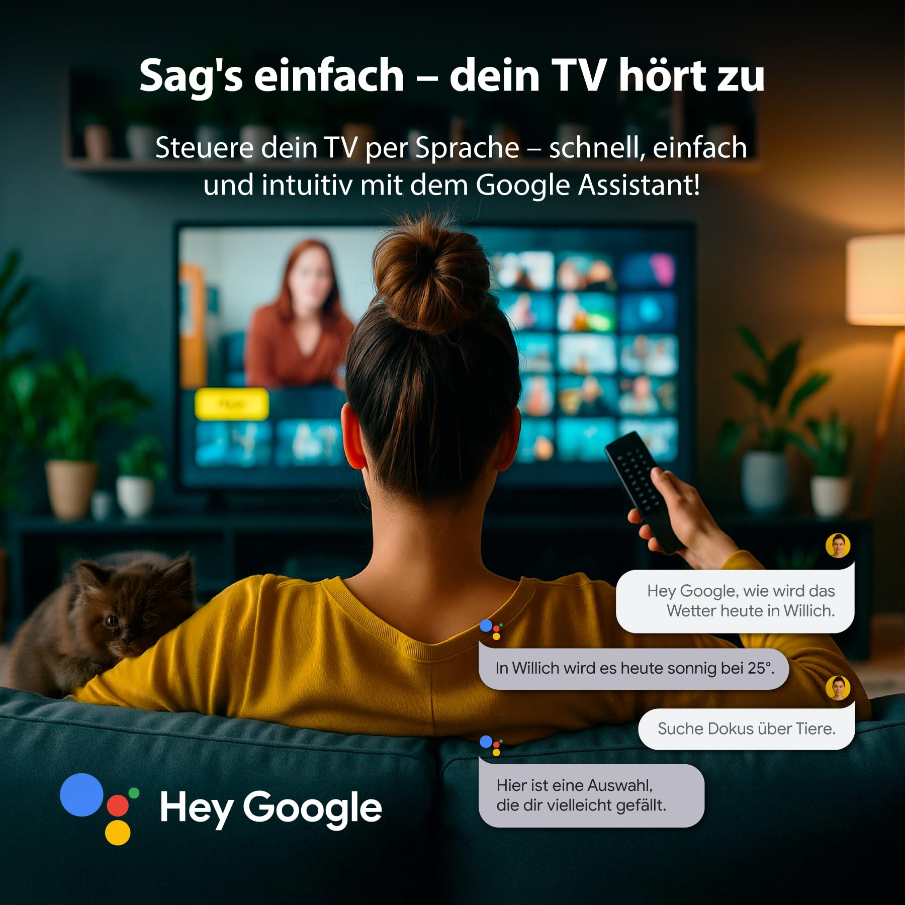 DYON nexGo 24H Smart TV – 24 Zoll (60 cm) HD Google TV mit Sprachsteuerung, Google Assistant, Play Store, Chromecast, Triple Tuner, Netflix, Prime Video & YouTube [Modell 2025]