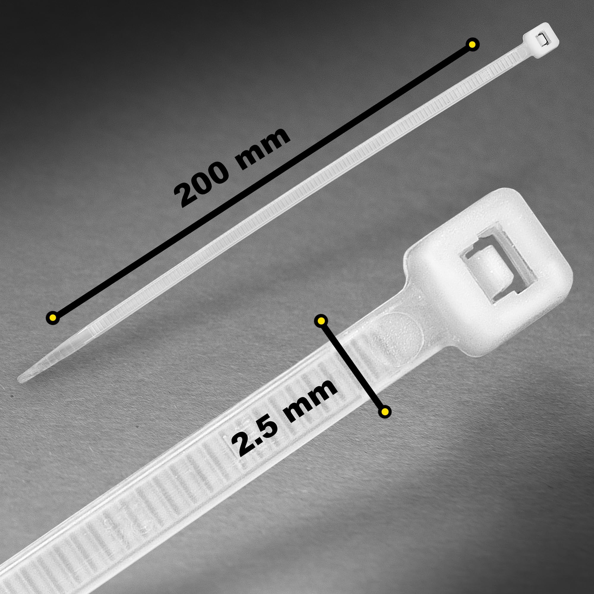 100 Stück Weiße Kabelbinder 45,7 Cm – UV-beständig, 27,2 Kg Zugfestigkeit, Nylon 66 Für Innen & Außen