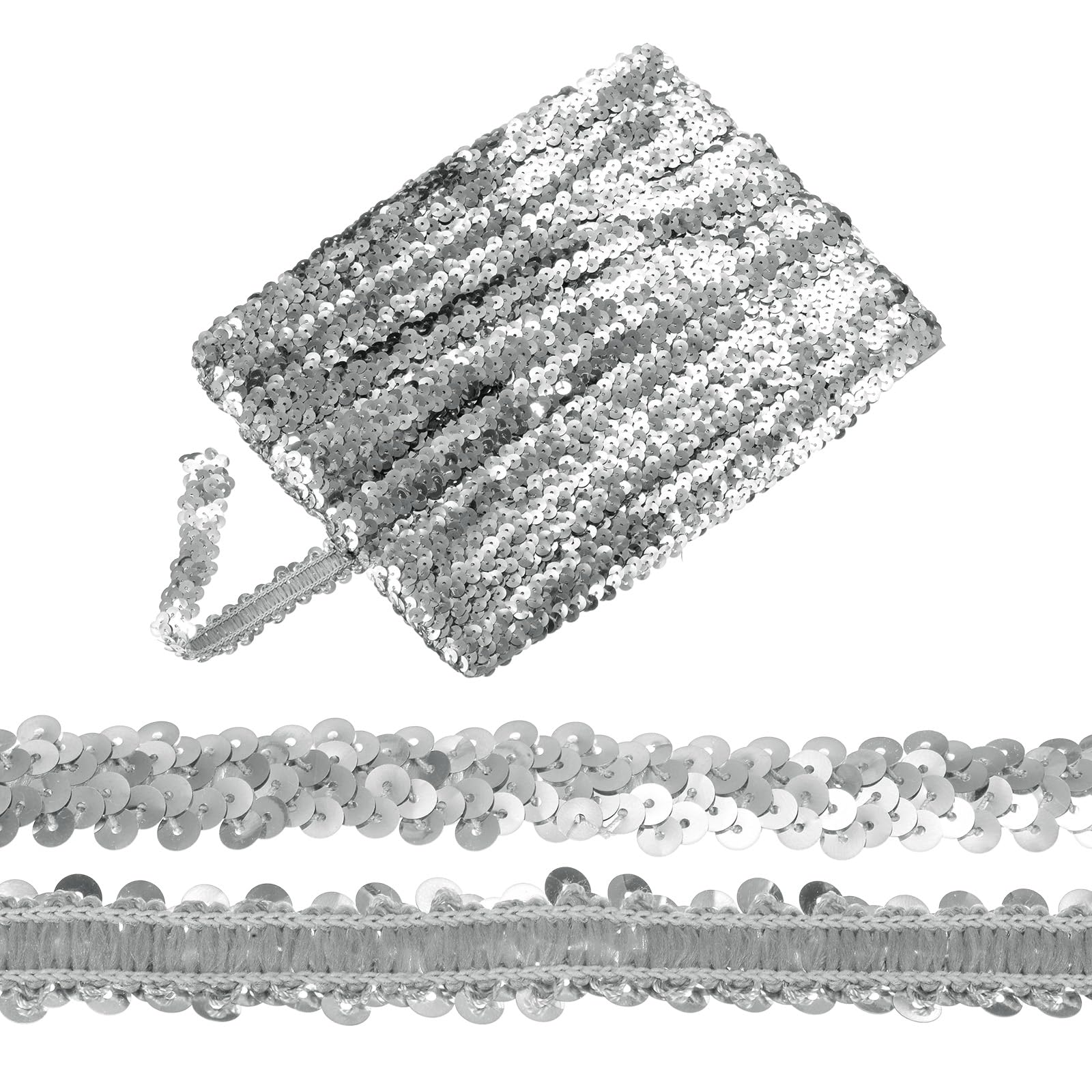 M METERXITY 1-Pack Elastic Sequins Trim