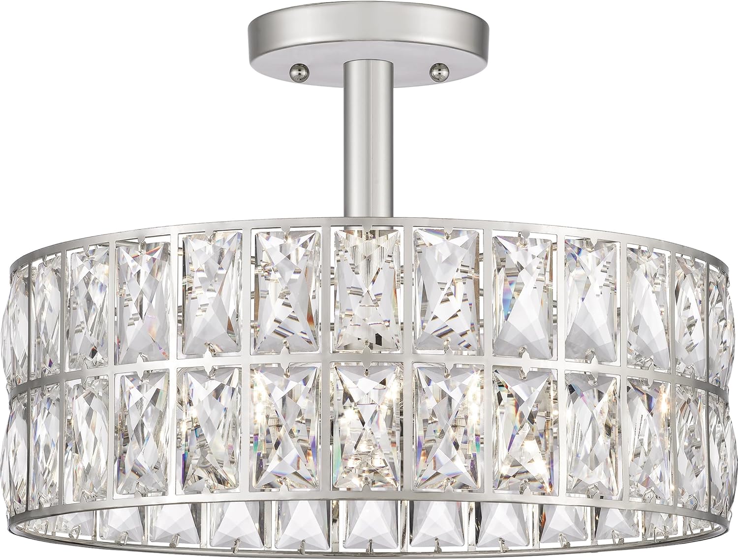 Quoizel Coffman 3-Light Polished Nickel Semi-Flush Mount Light