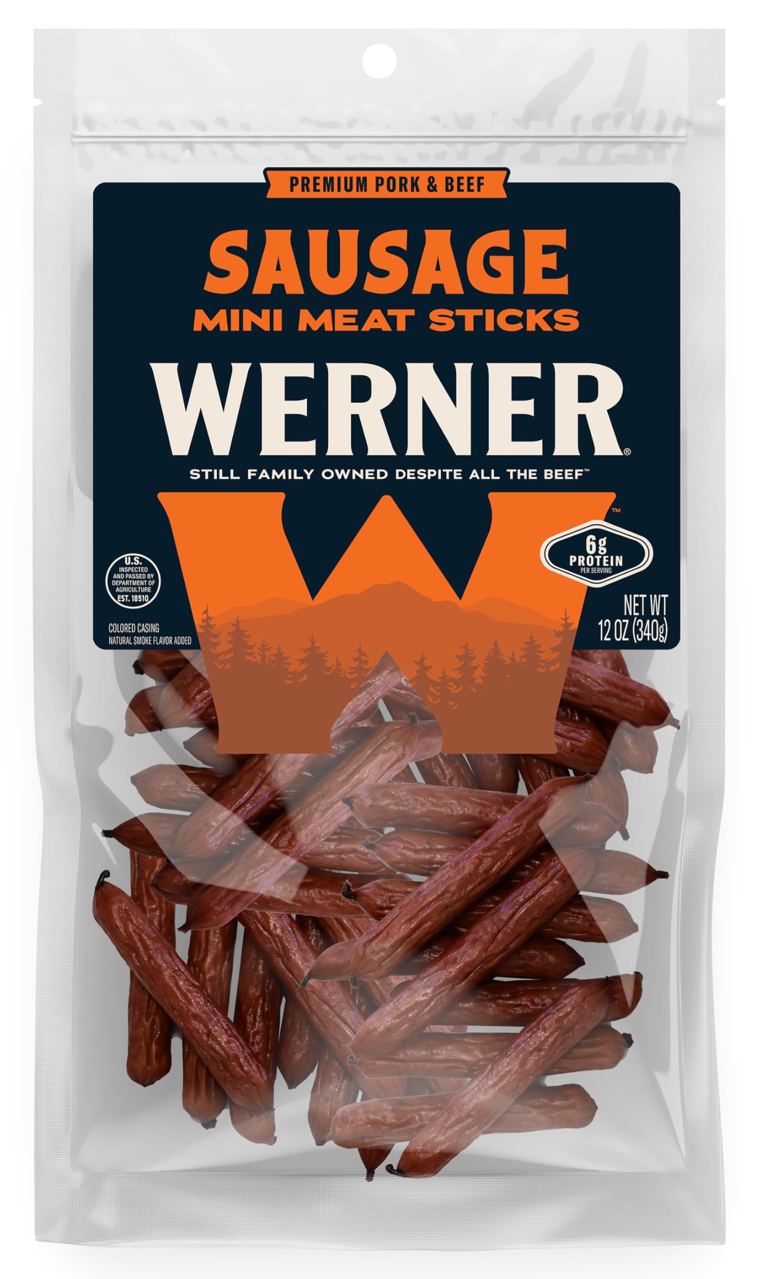 Mini Sausage Meat Sticks - 12 Ounces - Made in the USA, Bulk Meat Sticks