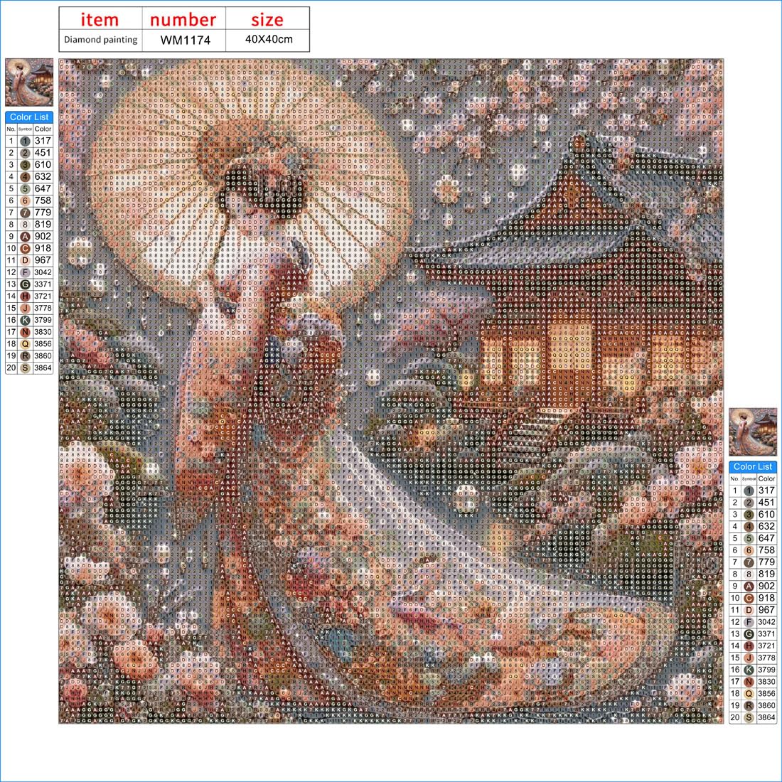 Amazon.co.jp: LEADINTOP ダイヤモンドアート エレガントな芸者