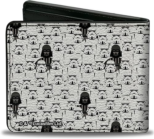 Miniatura 2 de Buckle-Down Billetera plegable PU Star Wars Darth Vader y Stormtroopers apilados, Star Wars Darth Vader, Billetera plegable