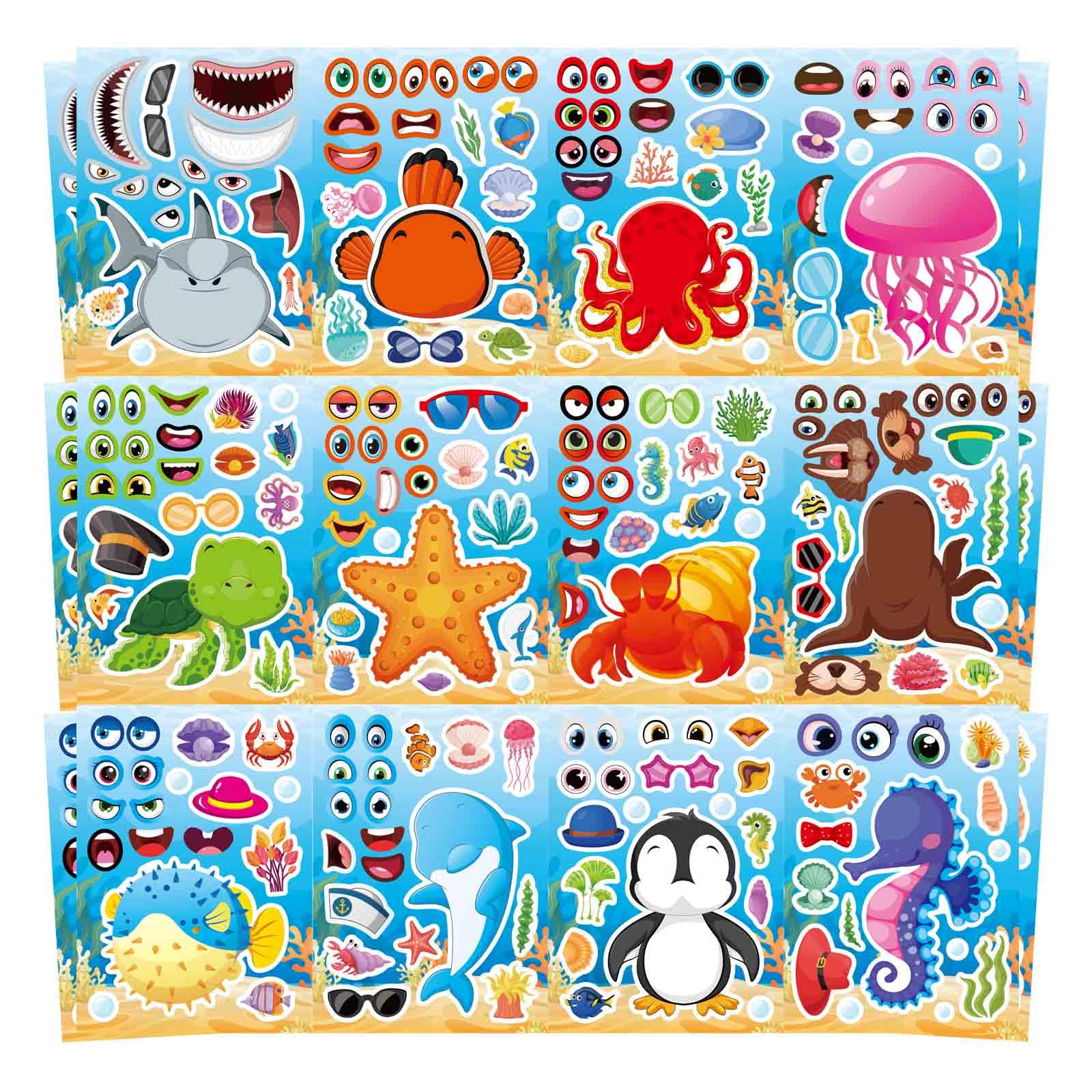 Ocean Animal Stickers, Make Your Own Sea Animal Stickers