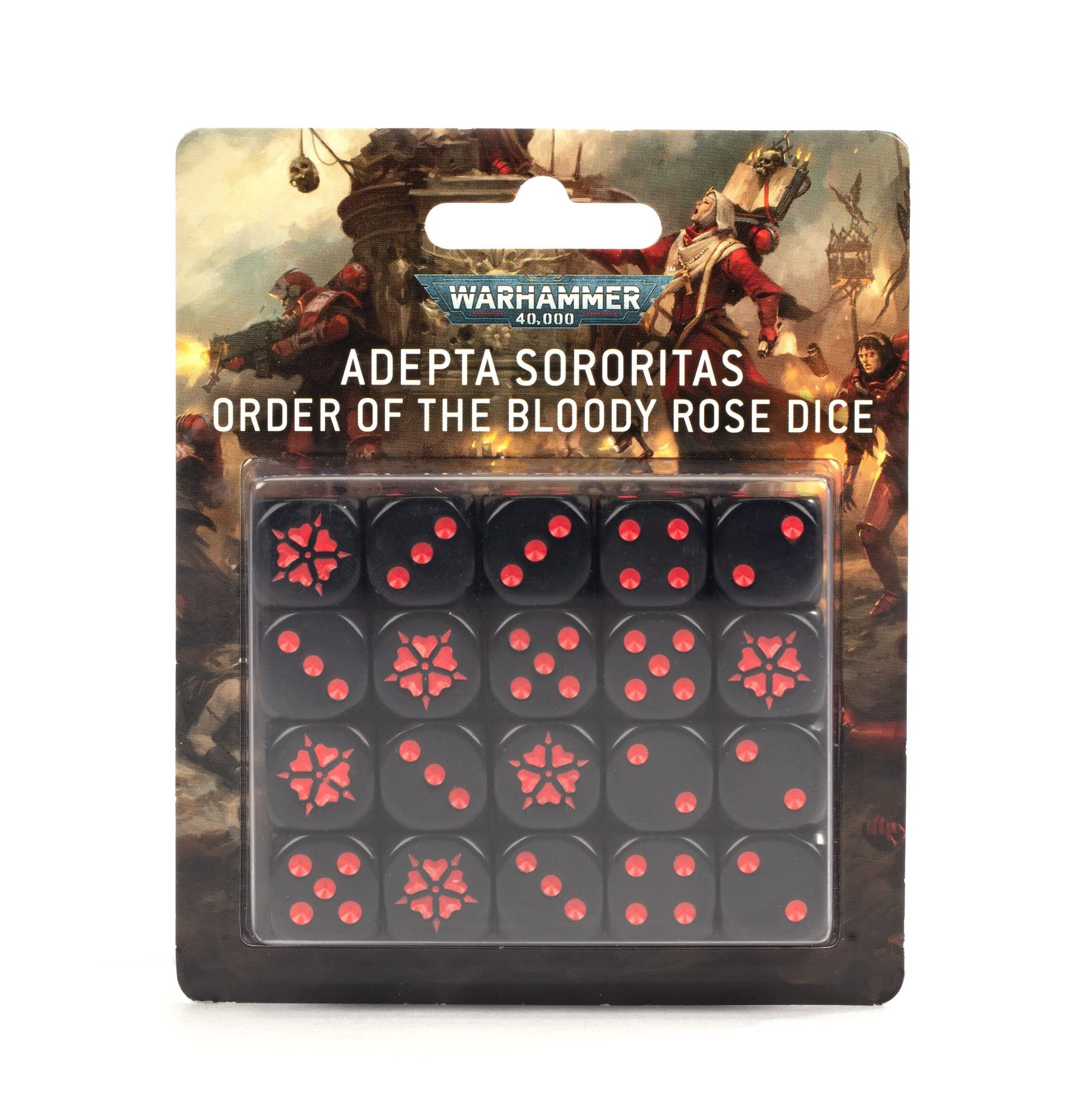 Games Workshop Warhammer 40 k - zestaw kości Adepta Sororitas : Order of the Bloody Rose