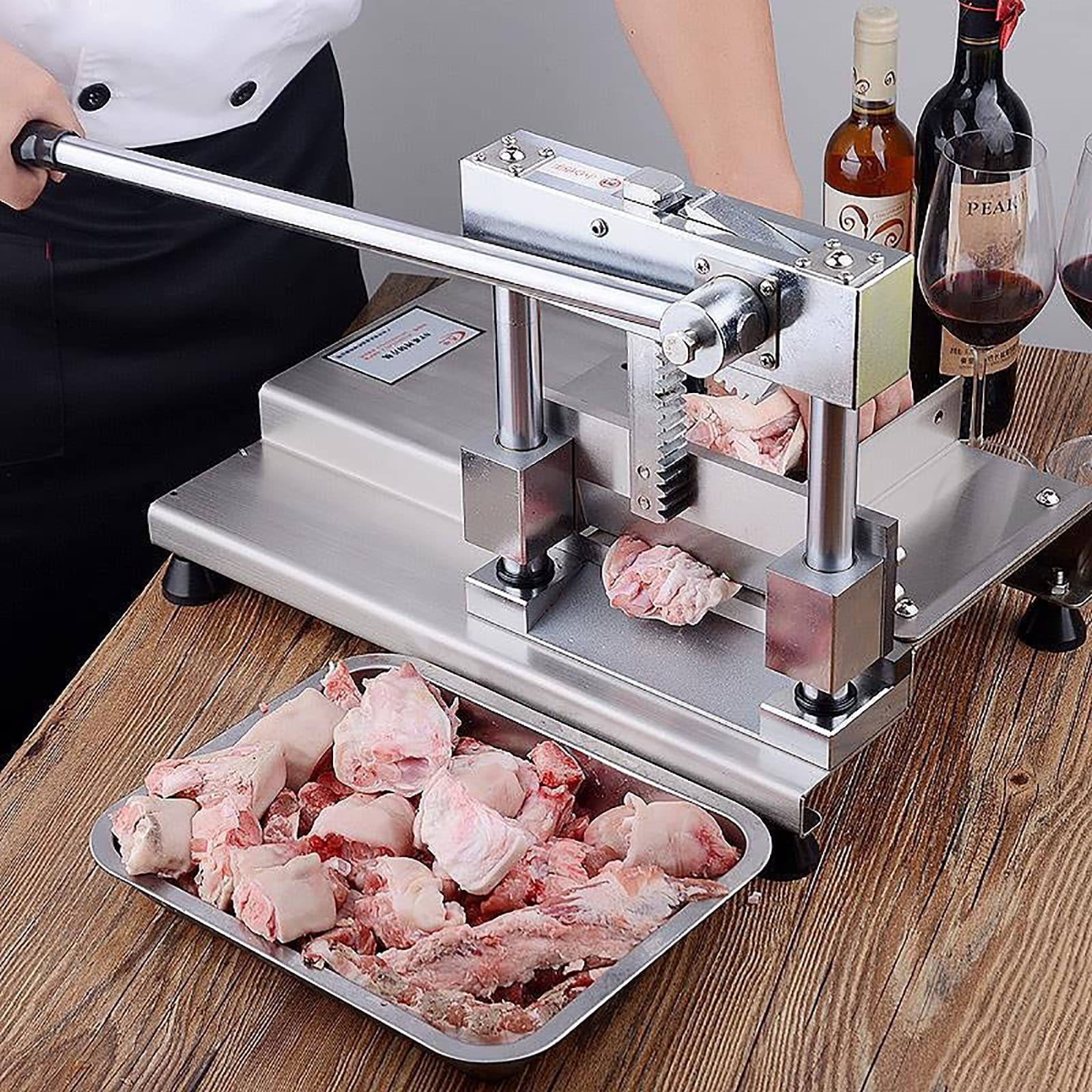 Amazon｜手動肉骨カッター、高耐久骨カッター、手動リブ肉チョッパー骨