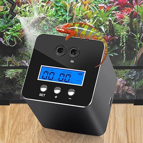 2 Spray Nozzles Reptile Humidifier with LCD Timing Function