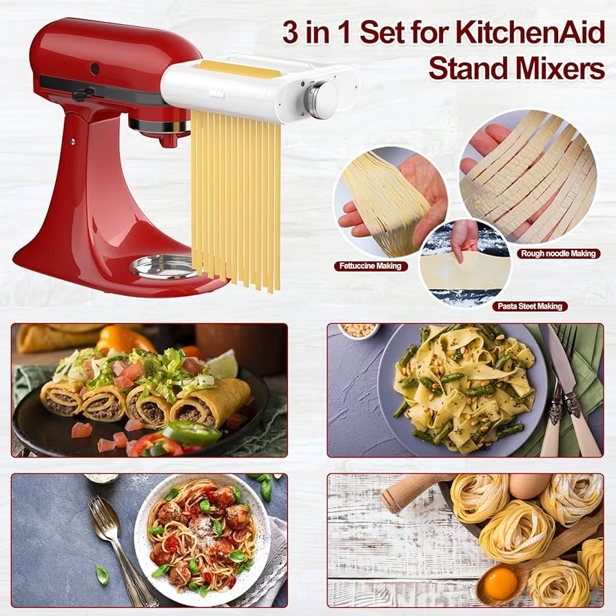 Amazon.com: Pasta Maker 3-in-1 Attachment for KitchenAid Stand