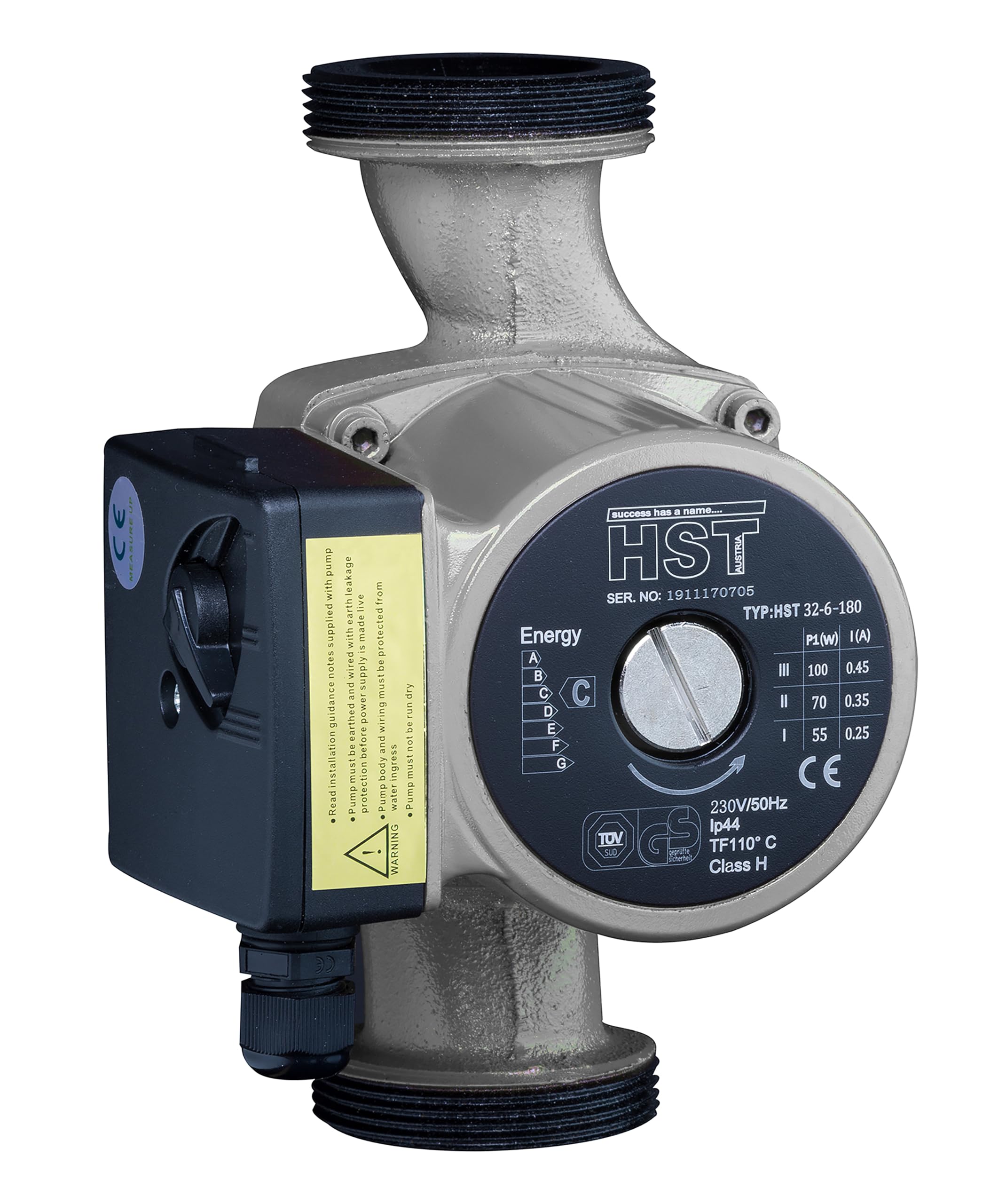 HST | Pompe de chauffage | Pompe de circulation | HST 32–60/180 | Hauteur de refoulement 6 m