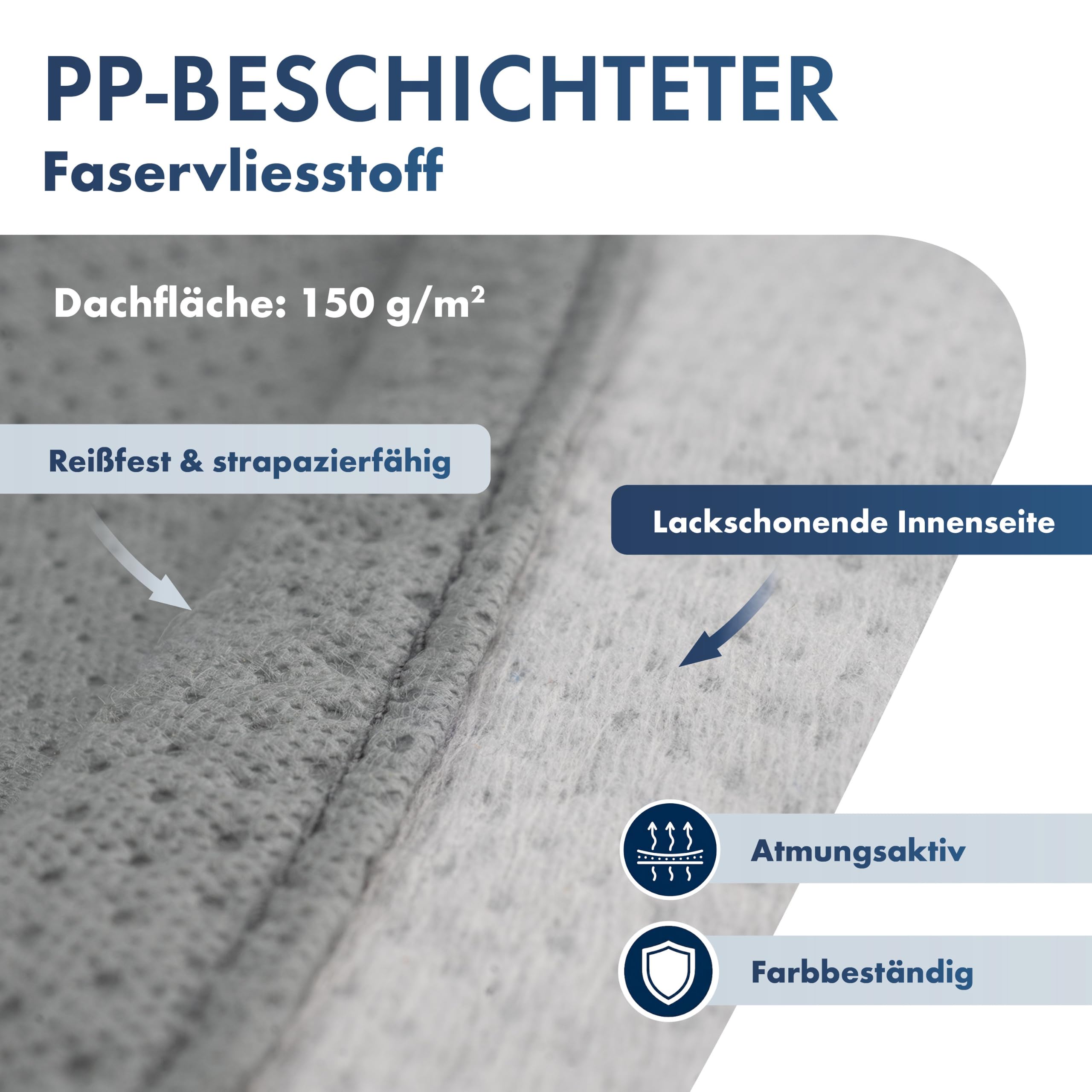 WALSER Plandeka dachowa do przyczep kempingowych i kamperów, 100% wodoszczelna i odporna na promieniowanie UV, 750 x 300 cm, odporna na warunki atmosferyczne, plandeka ochronna do kamperów, szara