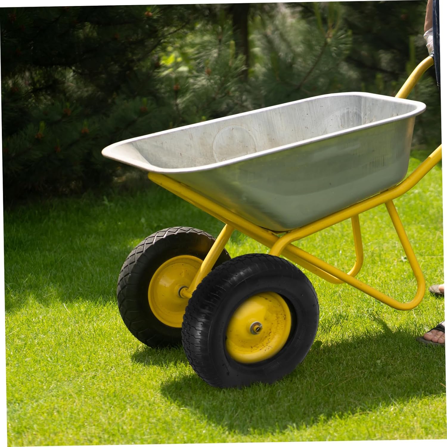 Garden Cart Tire Set Replacement Tires Inner Tube Kit for Wheelbarrow Beach Wagon Sturdy Easy Install Comfortable Ride