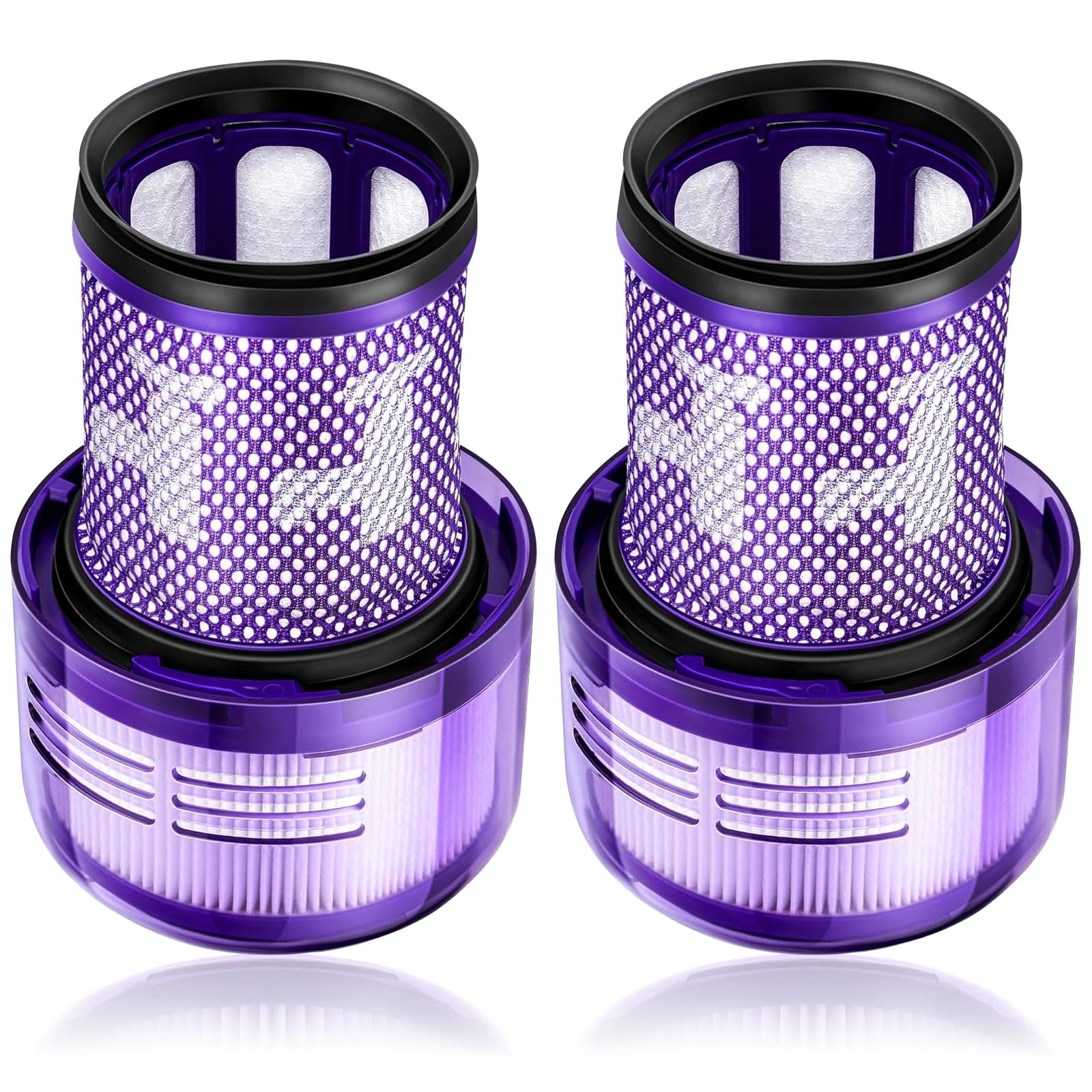 2 x HEPA Ersatzfilter für Dyson V12 Detect Slim Staubsauger für Dyson V12 Slim Absolute Extra/Total Clean/Fluffy Zubehör Hinterer Filter Ersatzteil 971517-01