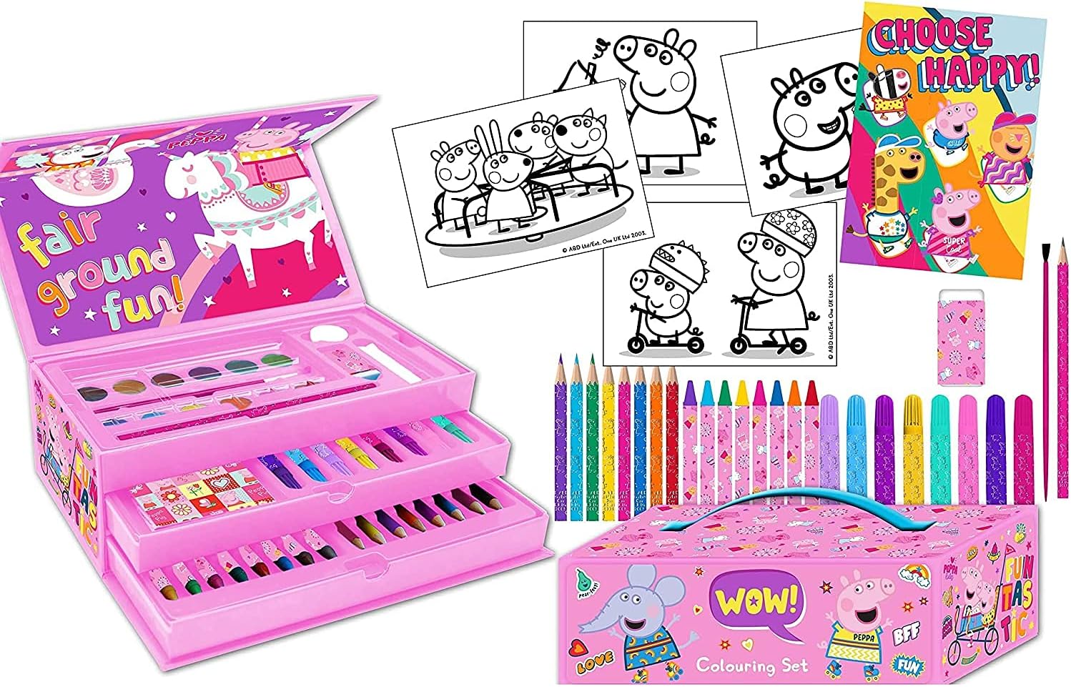 Peppa Pig 52 Pieces Art Set, Arts And Crafts For Kids, Colouring Sets ...