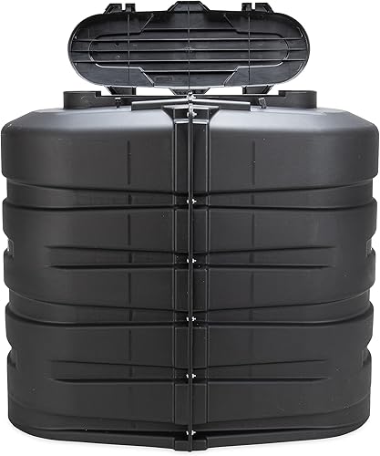 Miniatura 7 de Camco Cubierta doble para tanque de propano para caravana y caravana, cuenta con panel superior con bisagras y diseño moldeado personalizado, se