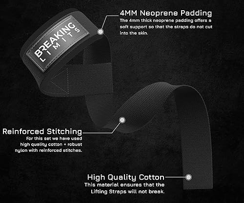 Miniatura 6 de Breaking Limits Paquete de muñequeras para levantamiento de pesas para levantamiento de pesas para levantamiento de pesas para levantamiento de