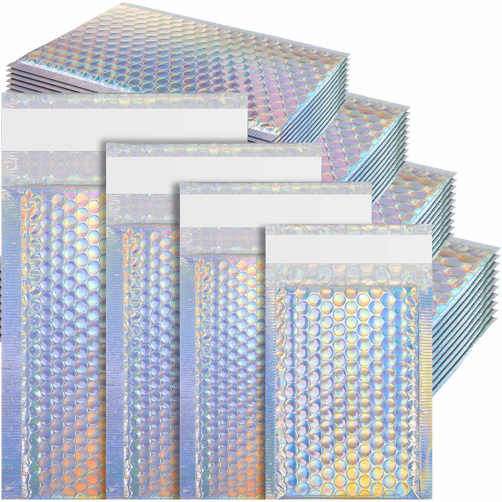 Henoyso Luftpolster-Versandtaschen, 4 Größen, selbstklebend, wasserdicht, gepolsterte Umschläge, Polsterung, Luftpolster-Versandumschläge für den Versand, Verpackung, kleine Unternehmen