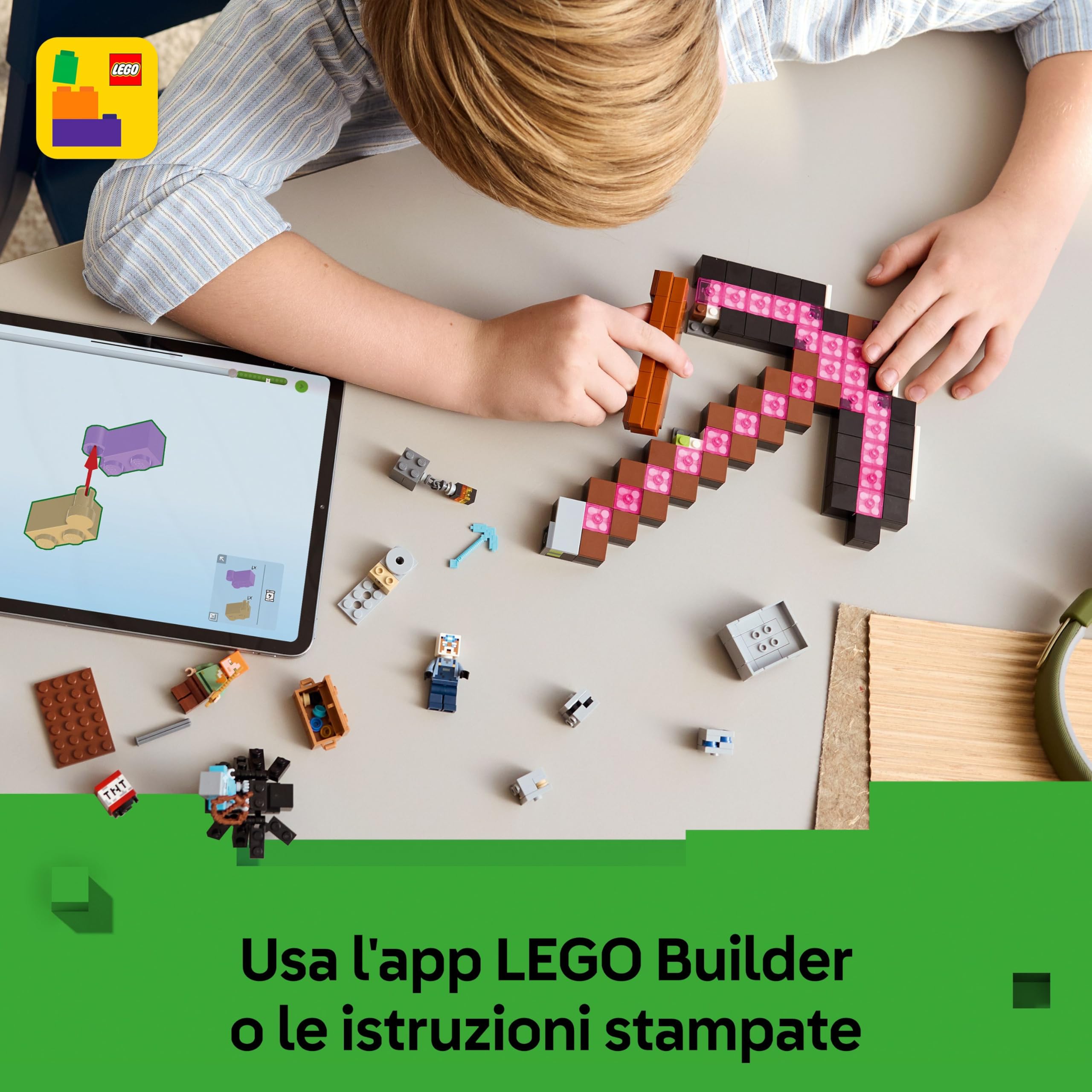 LEGO Minecraft La Miniera delle Piccozze - Giocattolo Interattivo da Costruire con Figure di Alex, Minatore e Cavalcatore di Ragno - Regalo per Gamer, Bambini e Bambine da 8 Anni da Collezione - 21277 | Giocattolo interattivo, Alex, Miner & Stray Spider J