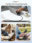 chubbycable Chubby 2.0 Câble USB C de Charge Rapide Durable en Silicone Souple Type C Couleur Classique 240W Câble de Chargeur de Téléphone Extra Épais, Noir, Type-C à Type-C, 3.3pi