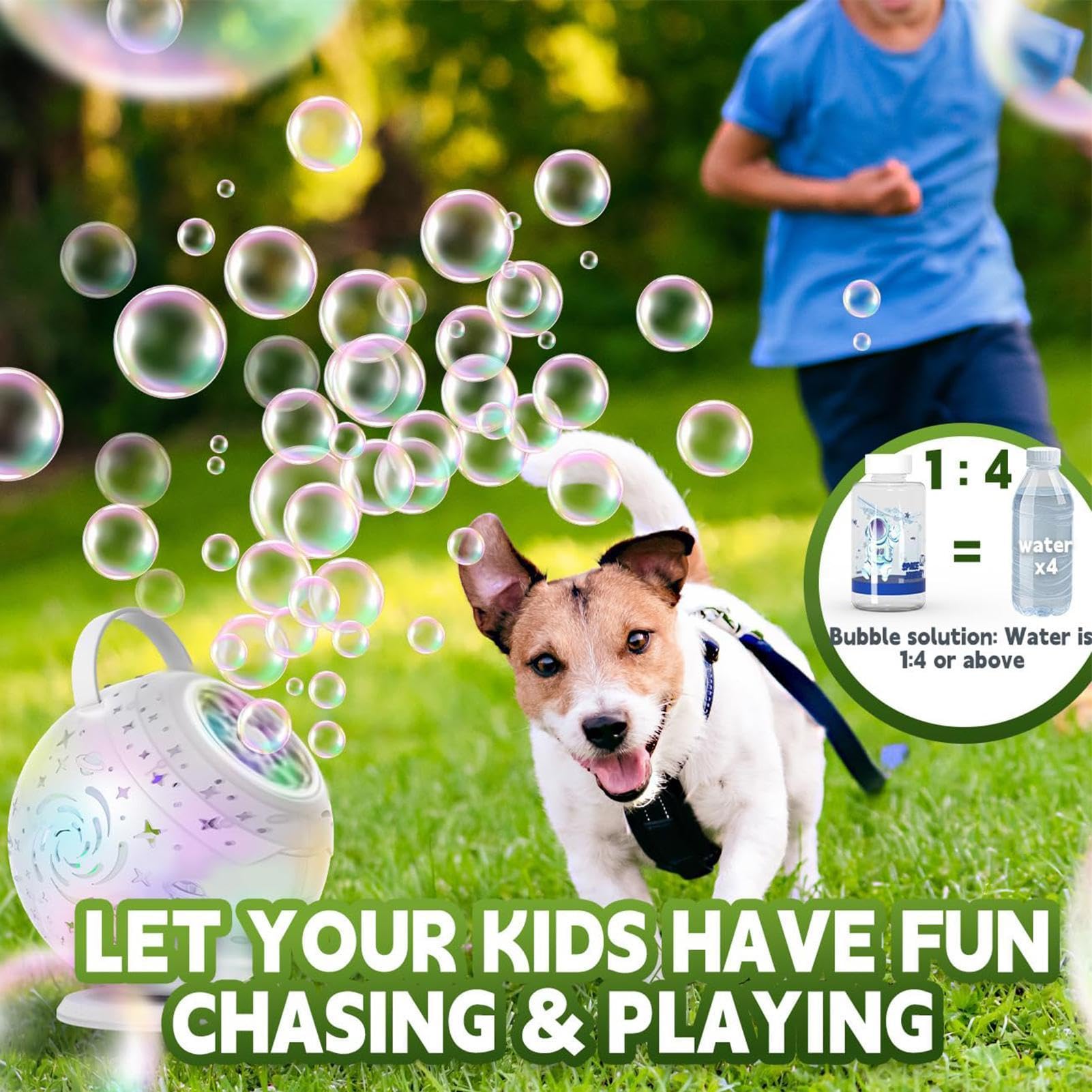 Macchina delle bolle per bambini Girevole a 360° con | 10 fori per bolle di sapone Per bambini e bambine, attività esterne, feste, matrimoni, compleanni
