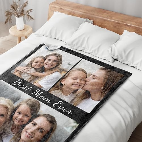 Vista 32 de Regalos personalizados para el día del padre para papá de parte de hija, hijo o niños, manta personalizada para el día del padre con fotos, regalos