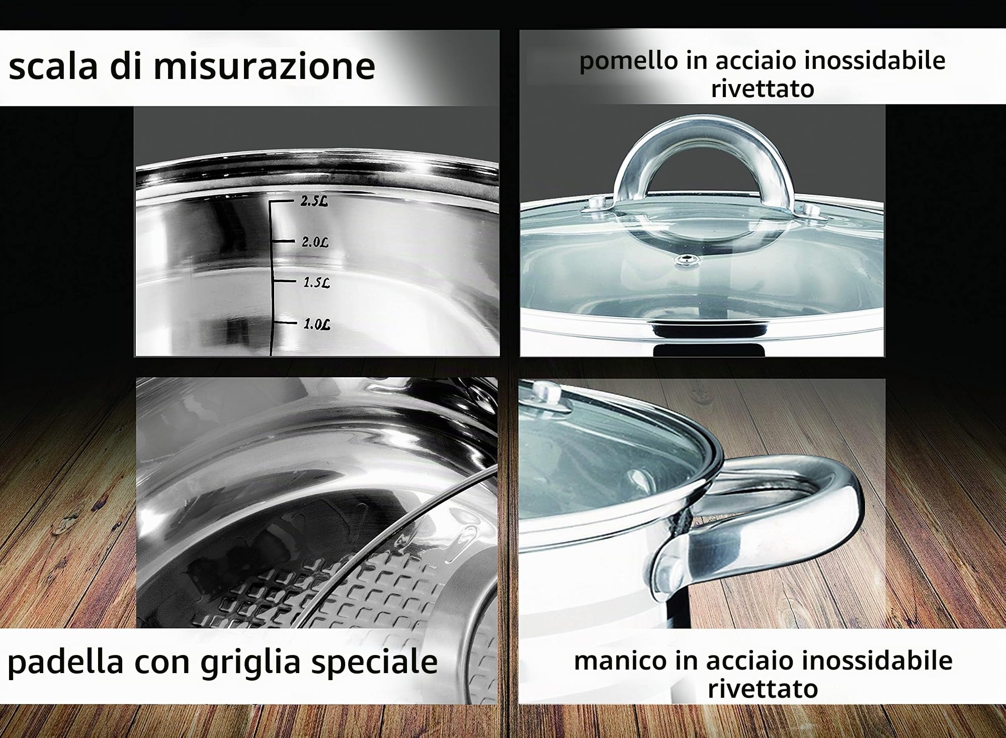 Blaumann Batteria Di Pentole 12 pezzi Jumbo Gourmet Line