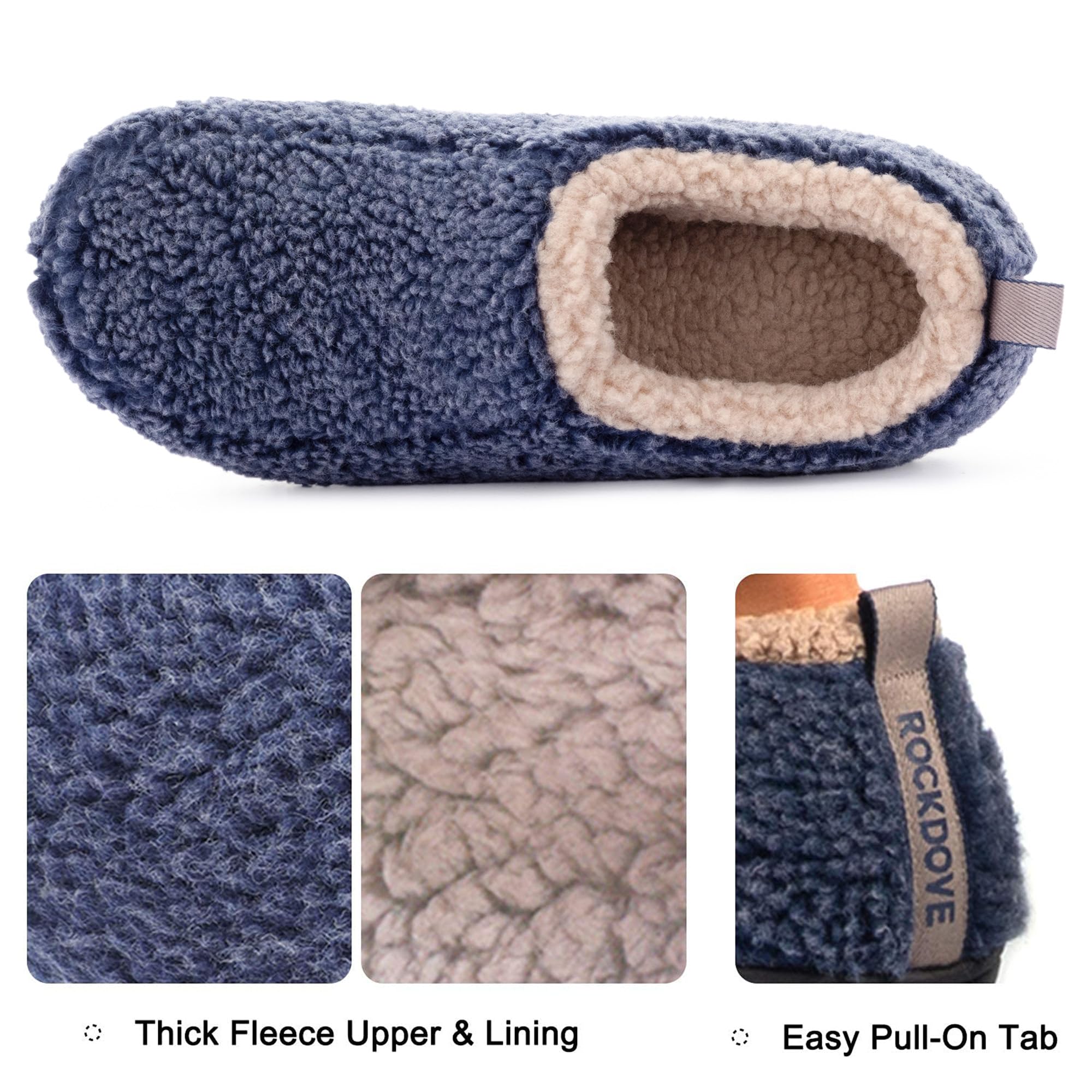 RockDove Pantofole Nomad da uomo con memory foam