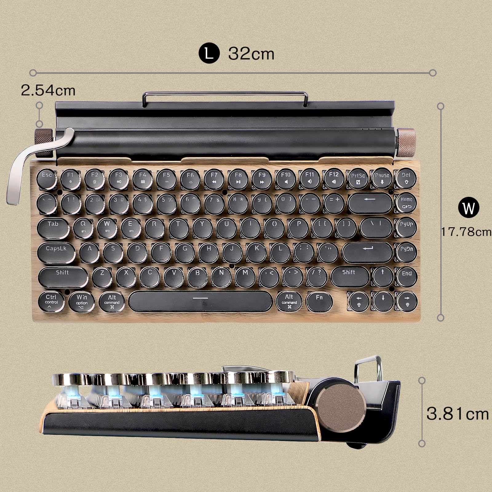 Amazon | XEANIXIE タイプライター風キーボード メカニカルキーボード