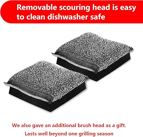 Miniatura 5 de XUDAKAIXIN Cepillo de parrilla sin cerdas. Cepillo de parrilla de vapor para diseño activado por agua. Herramientas raspadoras duraderas y únicas.