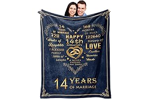 Premium Ivory Blanket 60"x50": Unique 14th Anniversary Gift for Your Soulmate