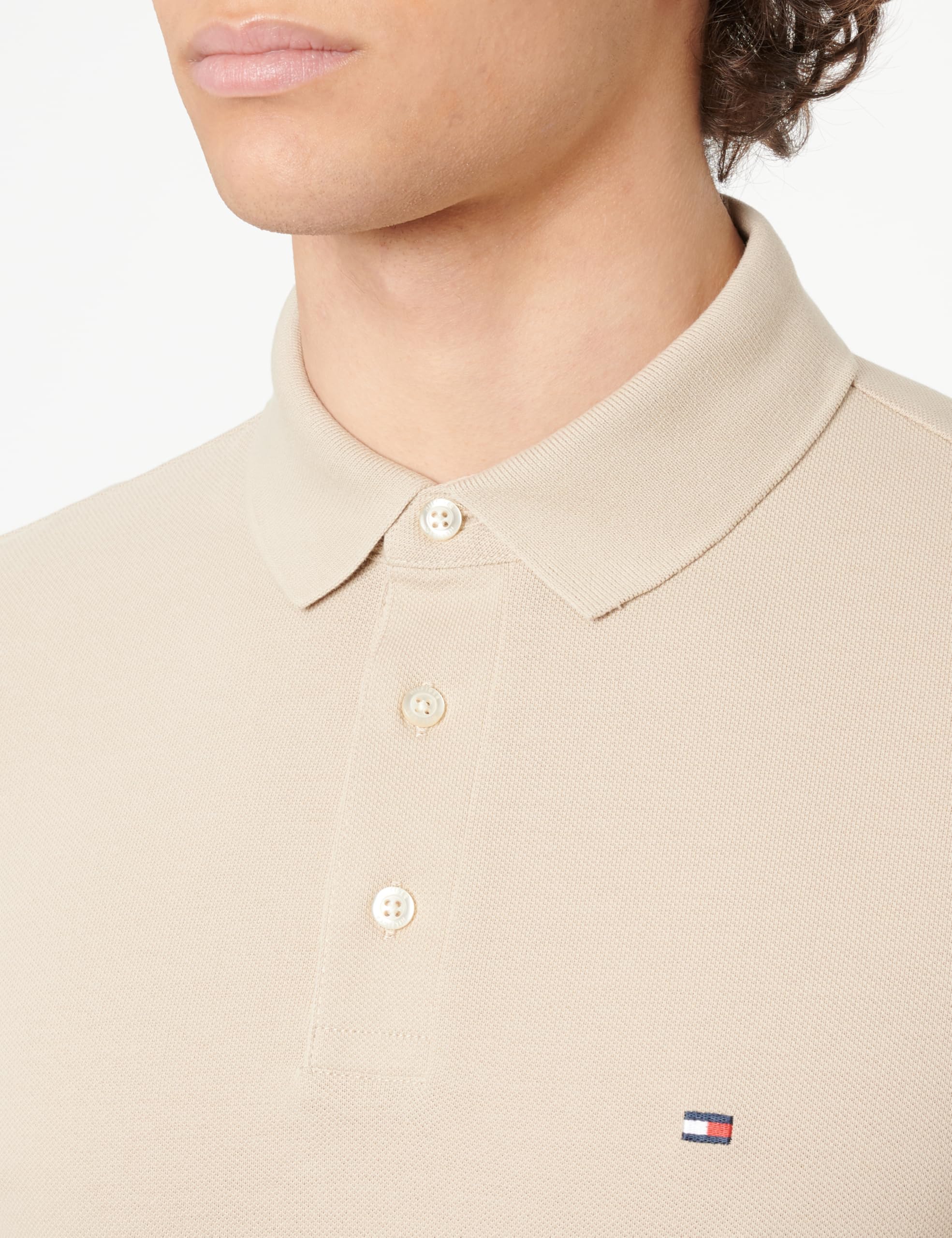 Tommy Hilfiger Męska koszulka polo, Khaki (drzewo sandałowe), M
