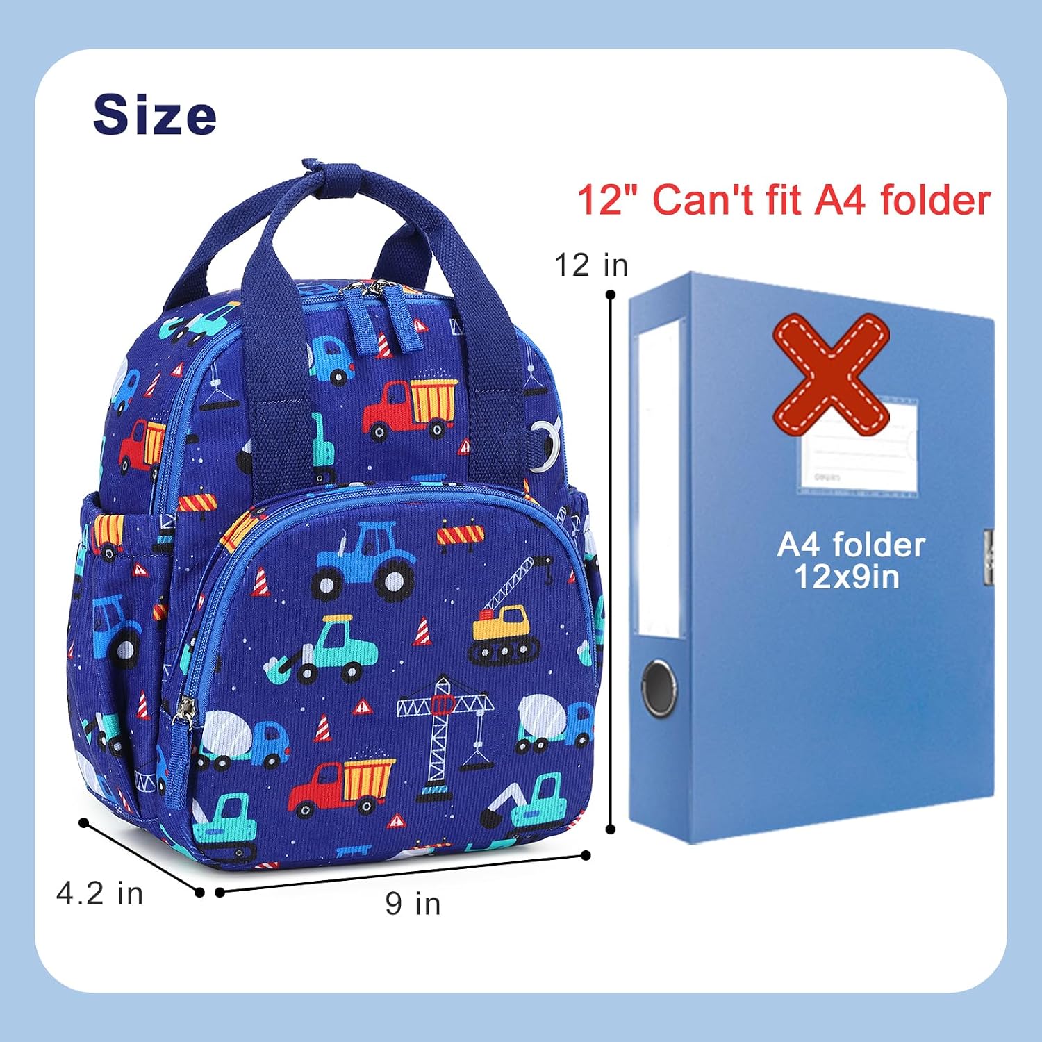 Bluboon Toddler Backpack for Girls Boys 2-4 Cute 12" Preschool Kindergarten Backpacks Kids Daycare Bags School Trave, toddler boy for 2 3 4 year old boy
