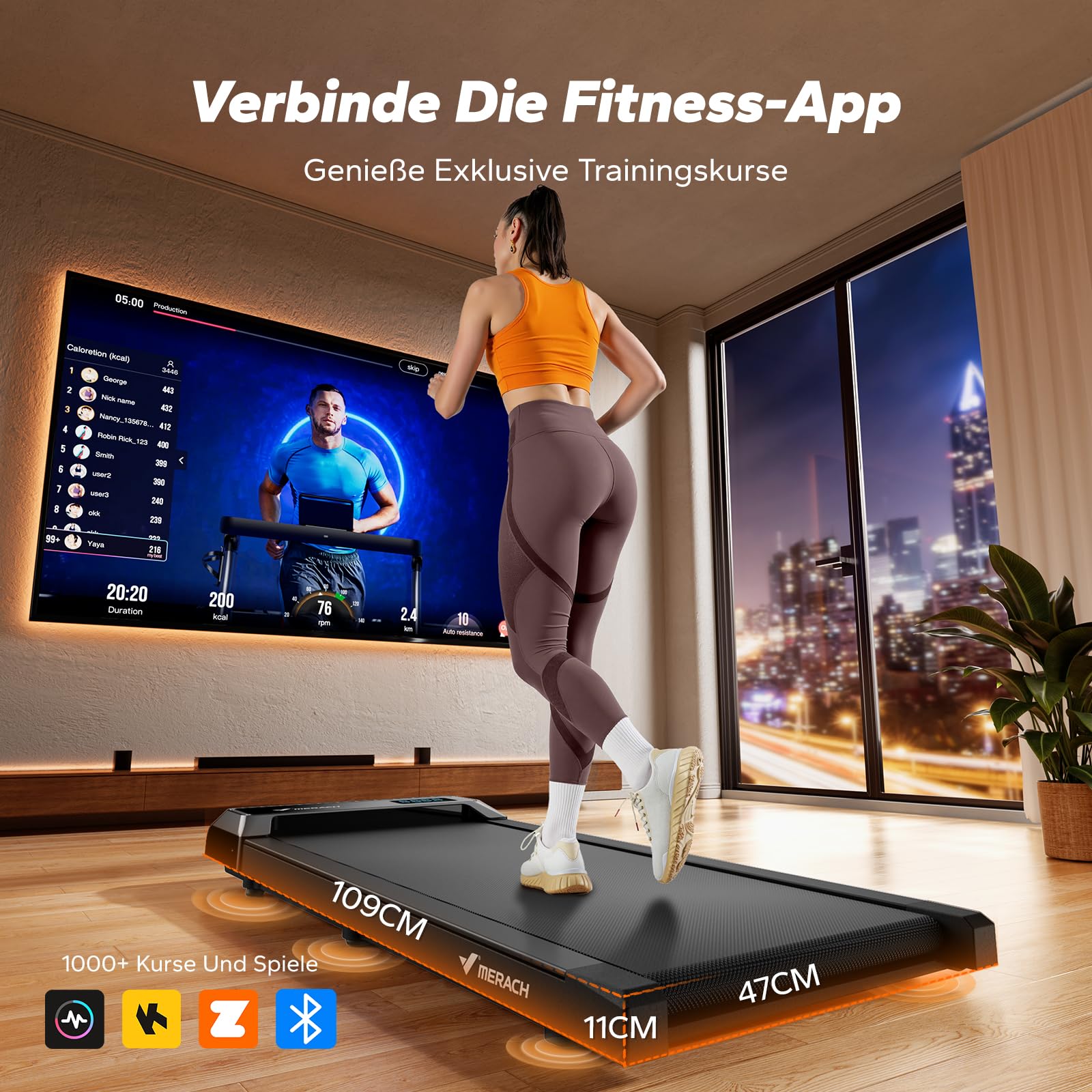 MERACH Walking Pad, 3-in-1 Laufband für Zuhause, Laufband Schreibtisch, Fernbedienung & App Steuerung, LED-Anzeige, 2.5PS Leiser Motor, Leicht & Kompakt Mini laufband für Zuhause & Büro