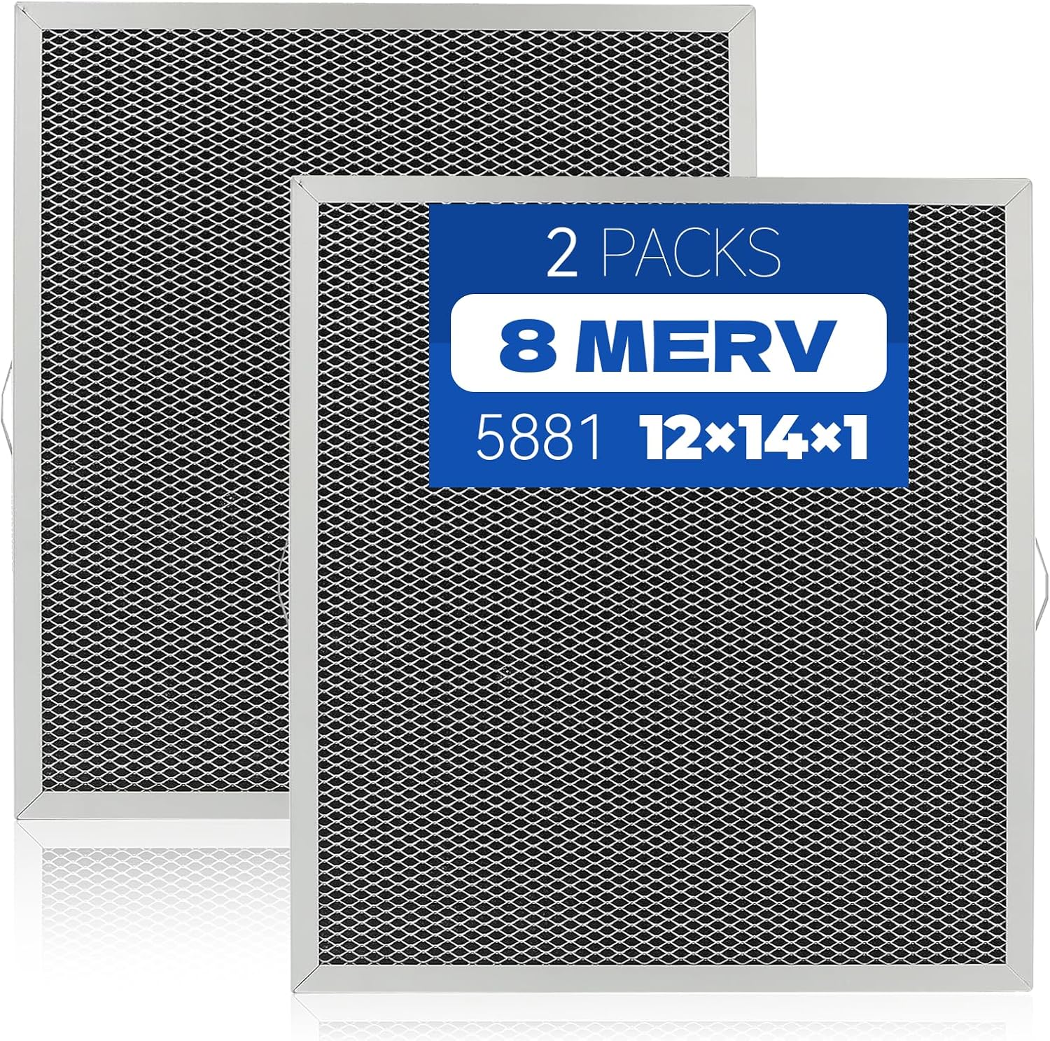 2-Packs 5881 Washable MERV 8 Dehumidifier Filter 12x14x1 Compatible with AprilAire Whole-House Models E100 E080 8192A and Dehumidifying Ventilator 8192A Replacement Filter