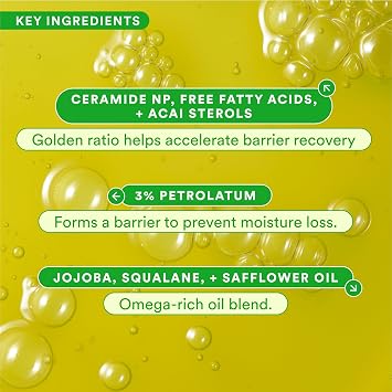 Experiment Buffer Jelly Intensive Barrier Treatment Oil - Ceramide, Squalane, Panthenol - Hydrating, Soothing, Strengthening, 1.0 FL OZ - Squalane Oil for Face, Vegan Formula for Dry Skin Types