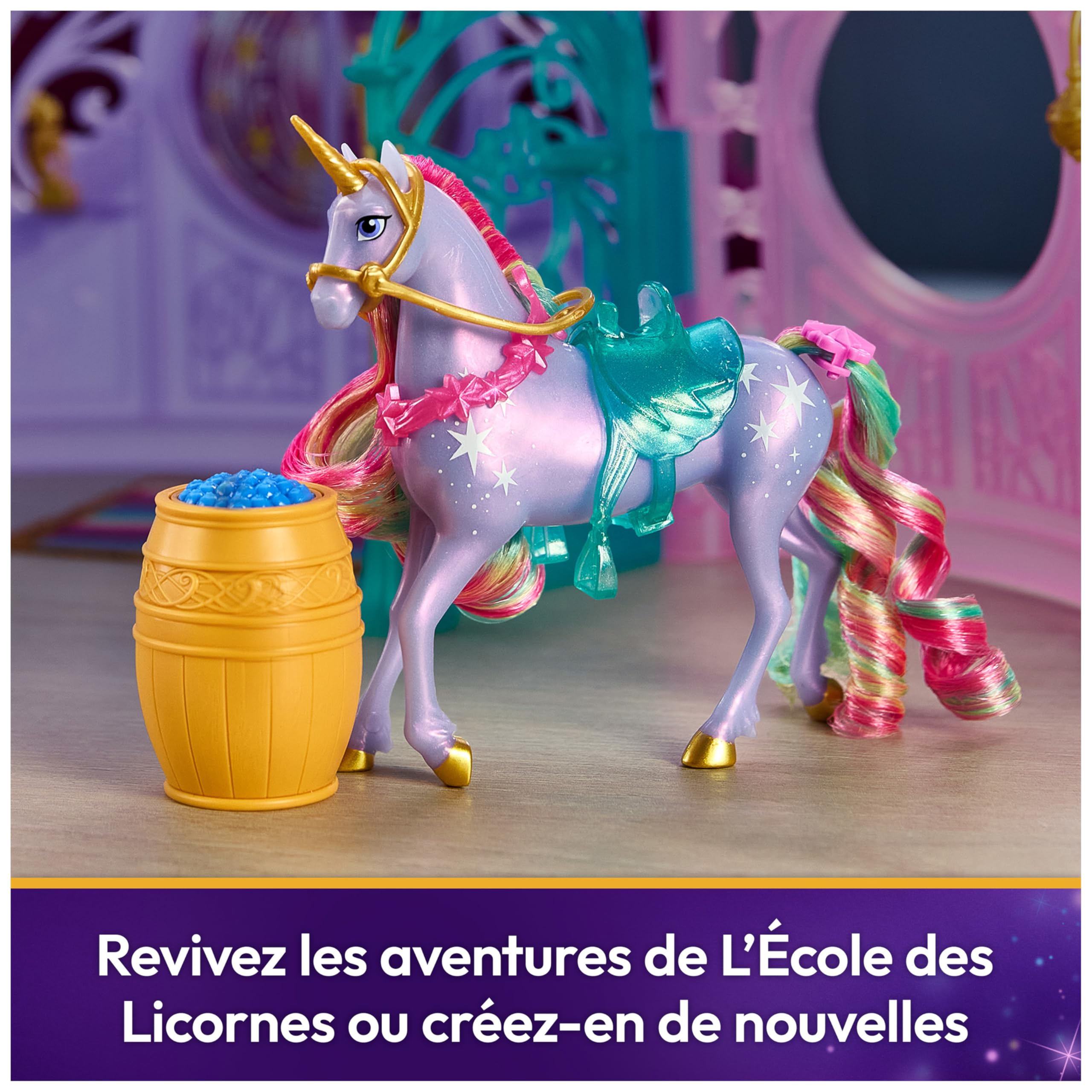 Unicorn Academy L'Ecole des Licornes Écurie Fontaine Licorne Wildstar Exclusive Sons & Lumières Jouet Enfant 4 Ans+