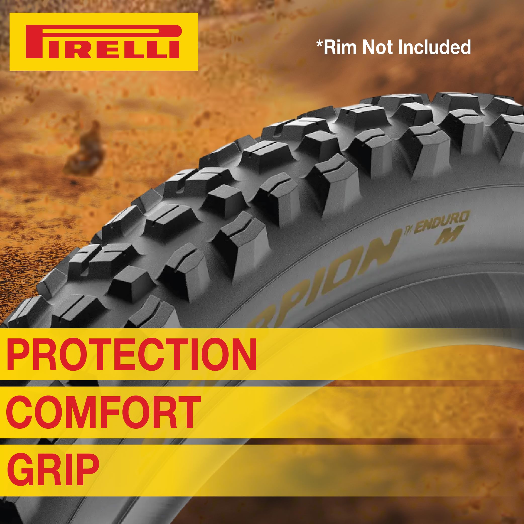 Pirelli Scorpion Enduro M Gold Label 29 x 2.4 1x MTB-Reifen 29 Zoll Enduro Trail Reifen Mixed Terrain MTB Tire Fahrradreifen Tubeless Ready TLR Mountainbike Reifen Downhill Faltreifen 60-622 Sport & Freizeit