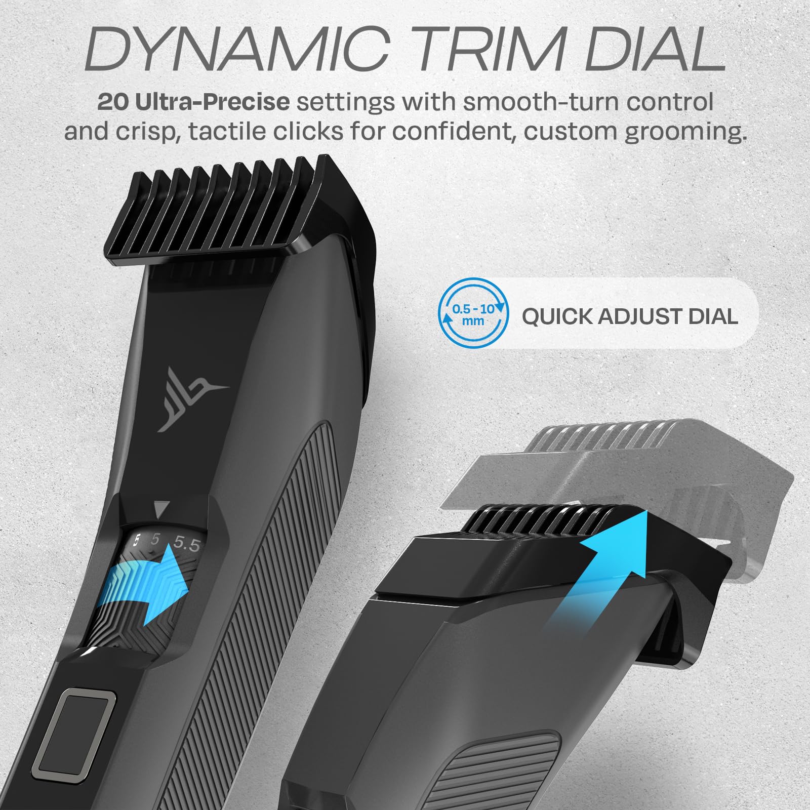 HUMMINGBIRD MK14 BeardMaster Premium Barttrimmer für Männer, Präzisionszifferblatt, 20 Längeneinstellungen, T-Klinge aus Edelstahl, wiederaufladbar mit USB-C Wireless