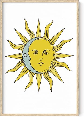 Miniatura 39 de HAUS AND HUES Pósteres Groovy - Arte de pared retro de los años 70, decoración de habitación hippie, carteles trippy para dormitorio, póster Rays